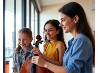 수업 시작을 축하하는 학생과 강사