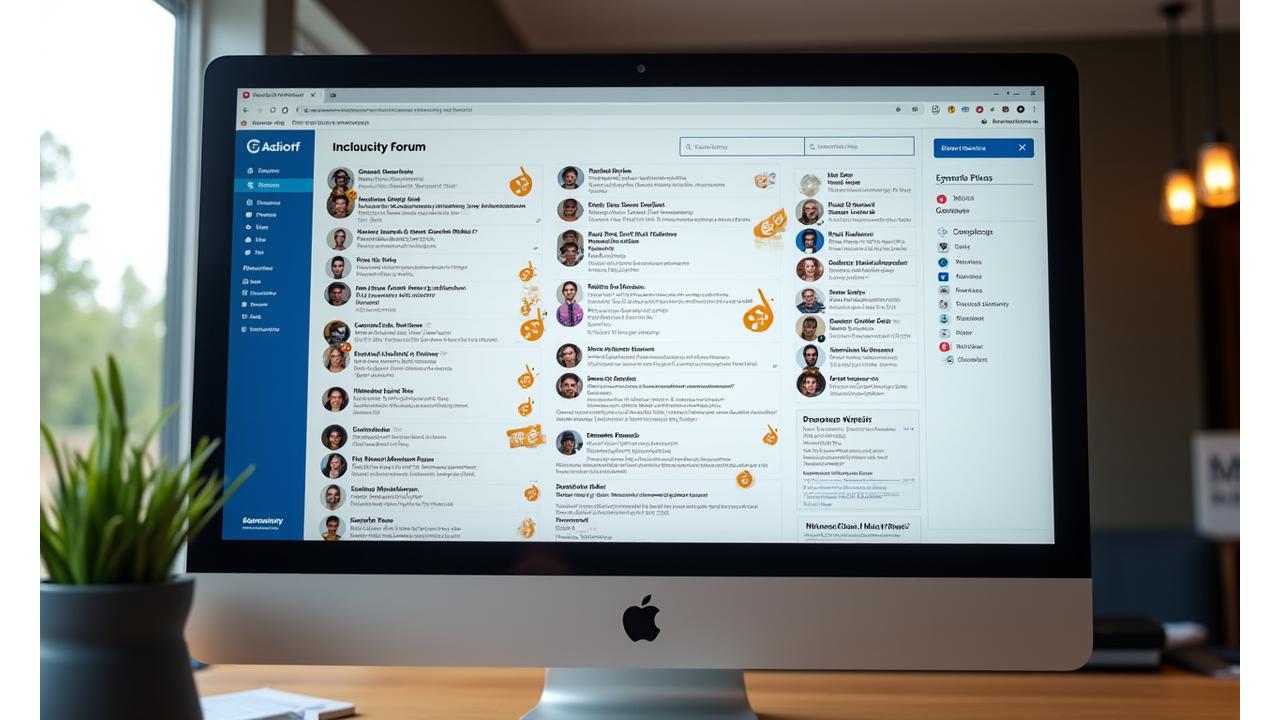 온라인 음악 학습 커뮤니티 포럼 화면