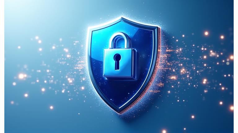 개인 정보 보호 실드와 자물쇠 아이콘