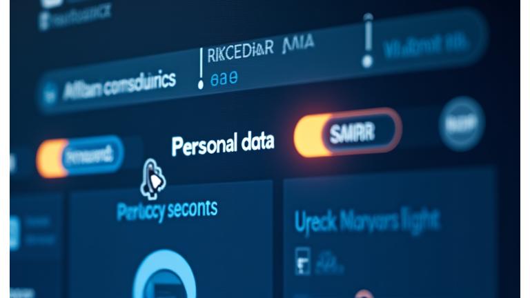 사용자 데이터 제어판과 개인 정보 설정 아이콘