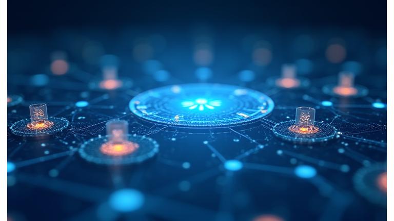 데이터가 안전하게 전송되는 디지털 인터페이스 이미지