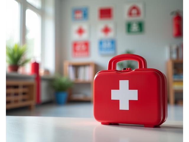 응급 처치 키트와 안전 장비