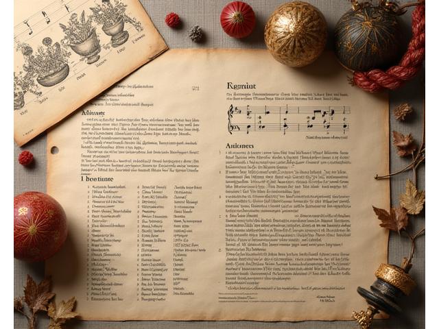 한국 전통 음악 발자취를 보여주는 연대표와 고문서 이미지