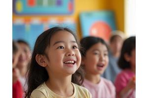 즐겁게 노래하는 어린이들