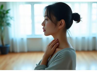 보컬 워밍업 스트레칭을 하는 사람