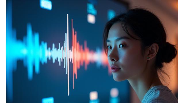 학생의 보컬 발전 과정을 보여주는 오디오 플레이어